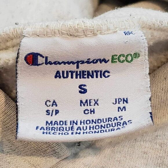 Vintage Y2K Penn State Mens Small S Champion Hoodie Sweatshirt Gray Big Logo - Picture 6 of 10